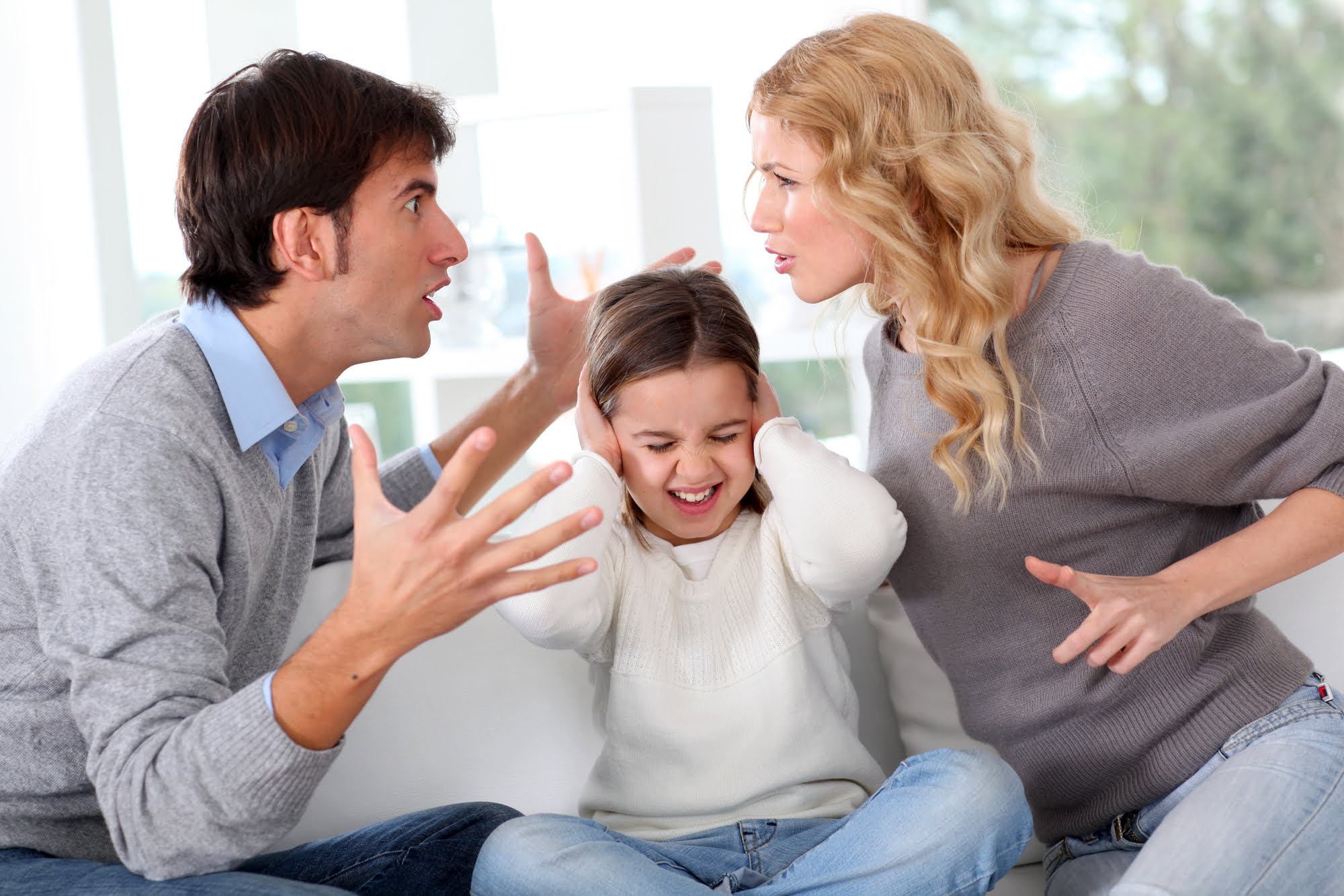 Parents arguing in front of their child, showing how arguments shape children