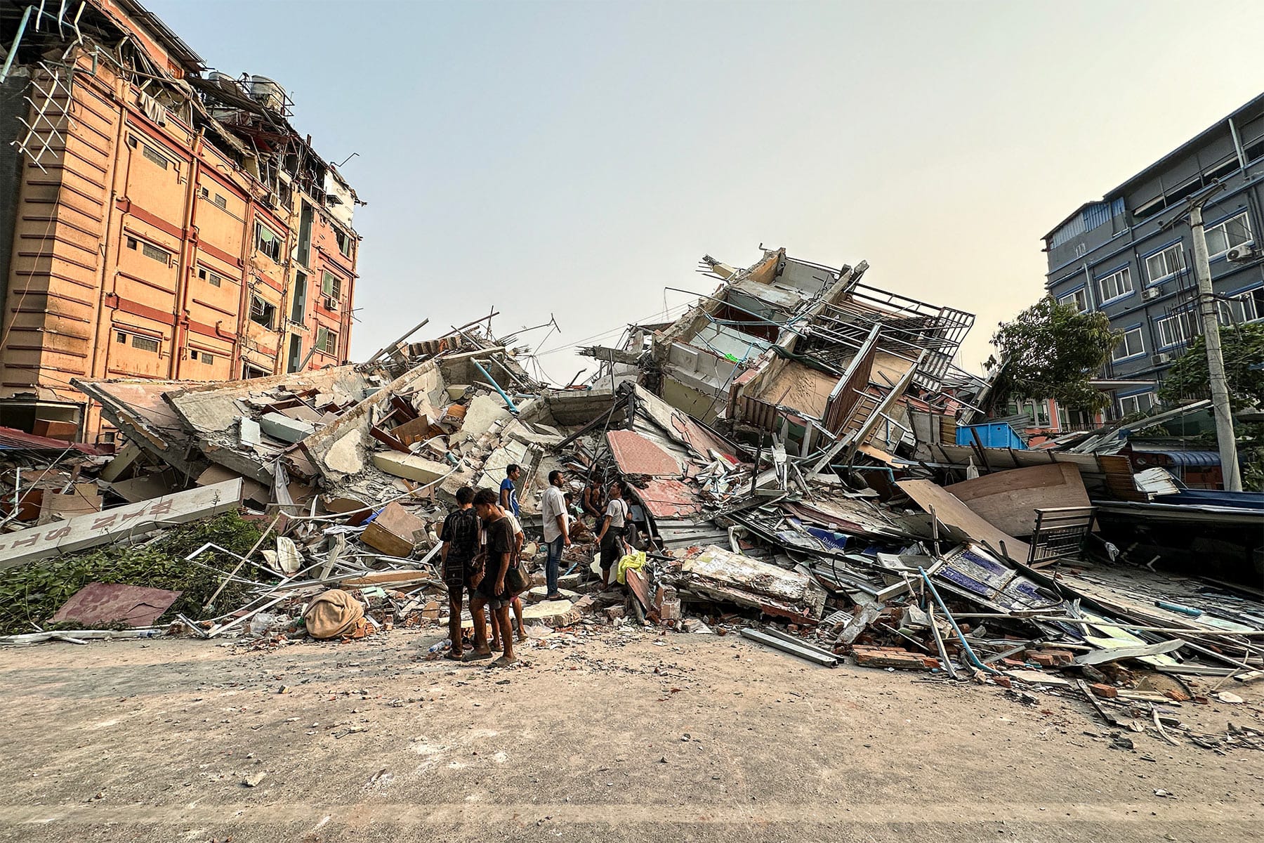 Damage from the magnitude 7.7 earthquake that struck Myanmar in March 2025